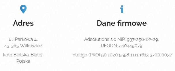 Dane kontaktowe Adsolutions